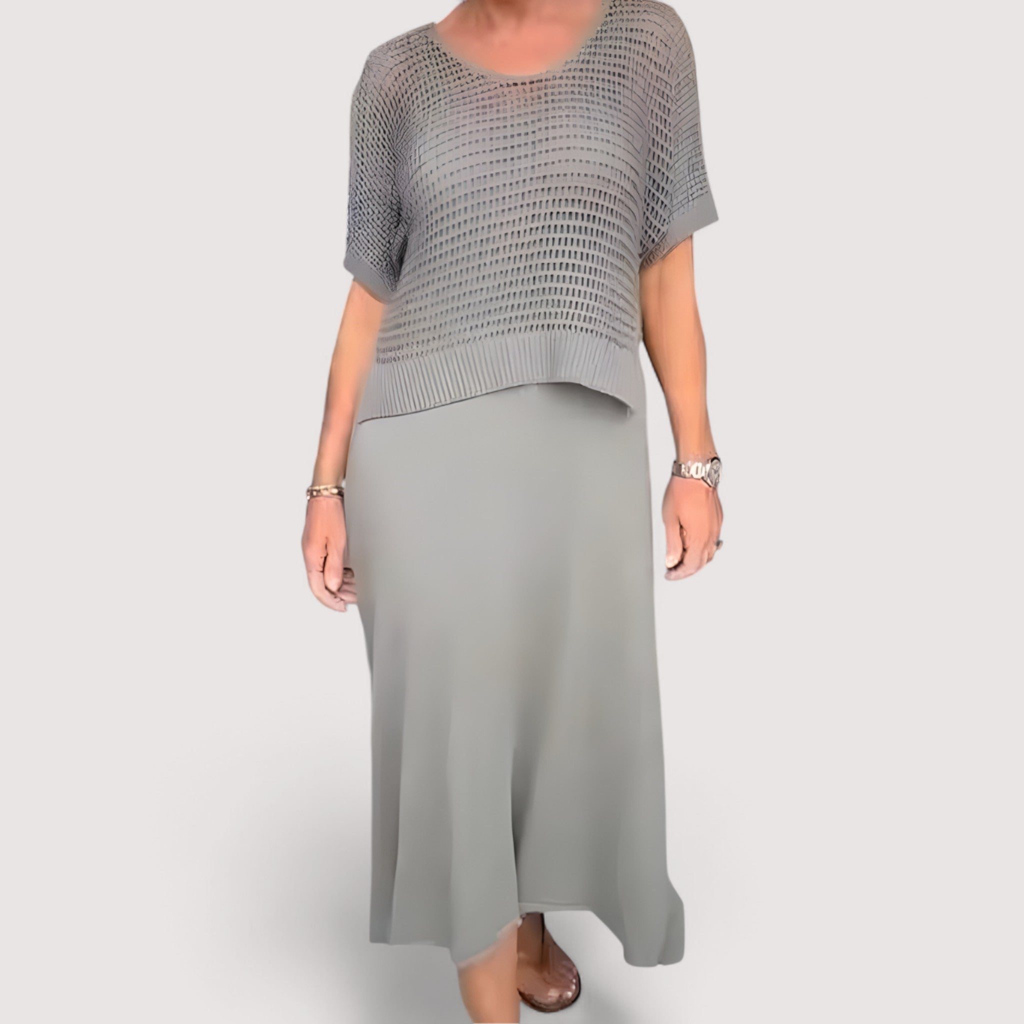 Elina | Vestido de verano chic con top de punto