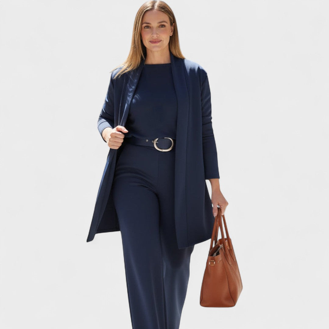 Janet: Traje de tres piezas para mujer, lujoso y cómodo, para un estilo atemporal