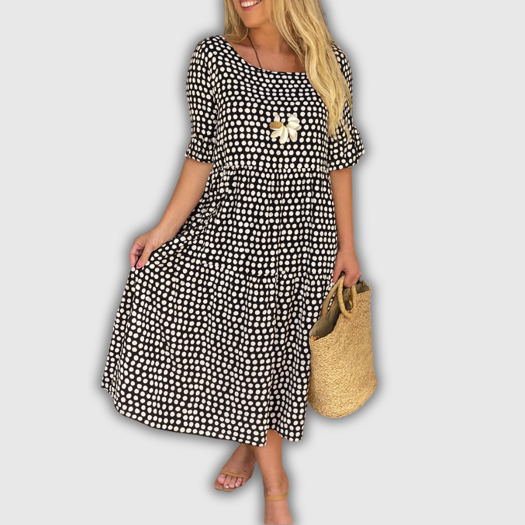 Zerelle | Vestido midi de manga corta