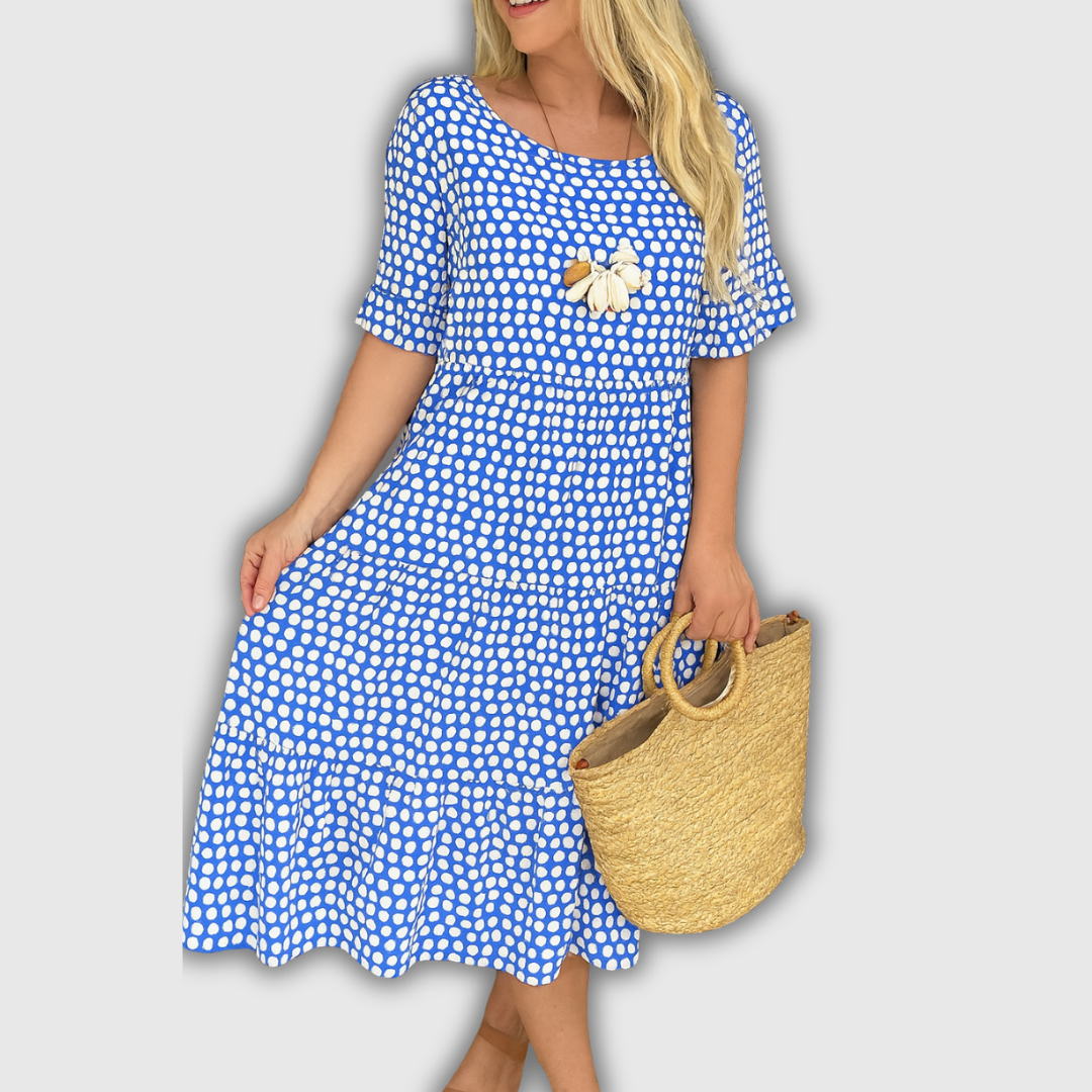 Zerelle | Vestido midi de manga corta