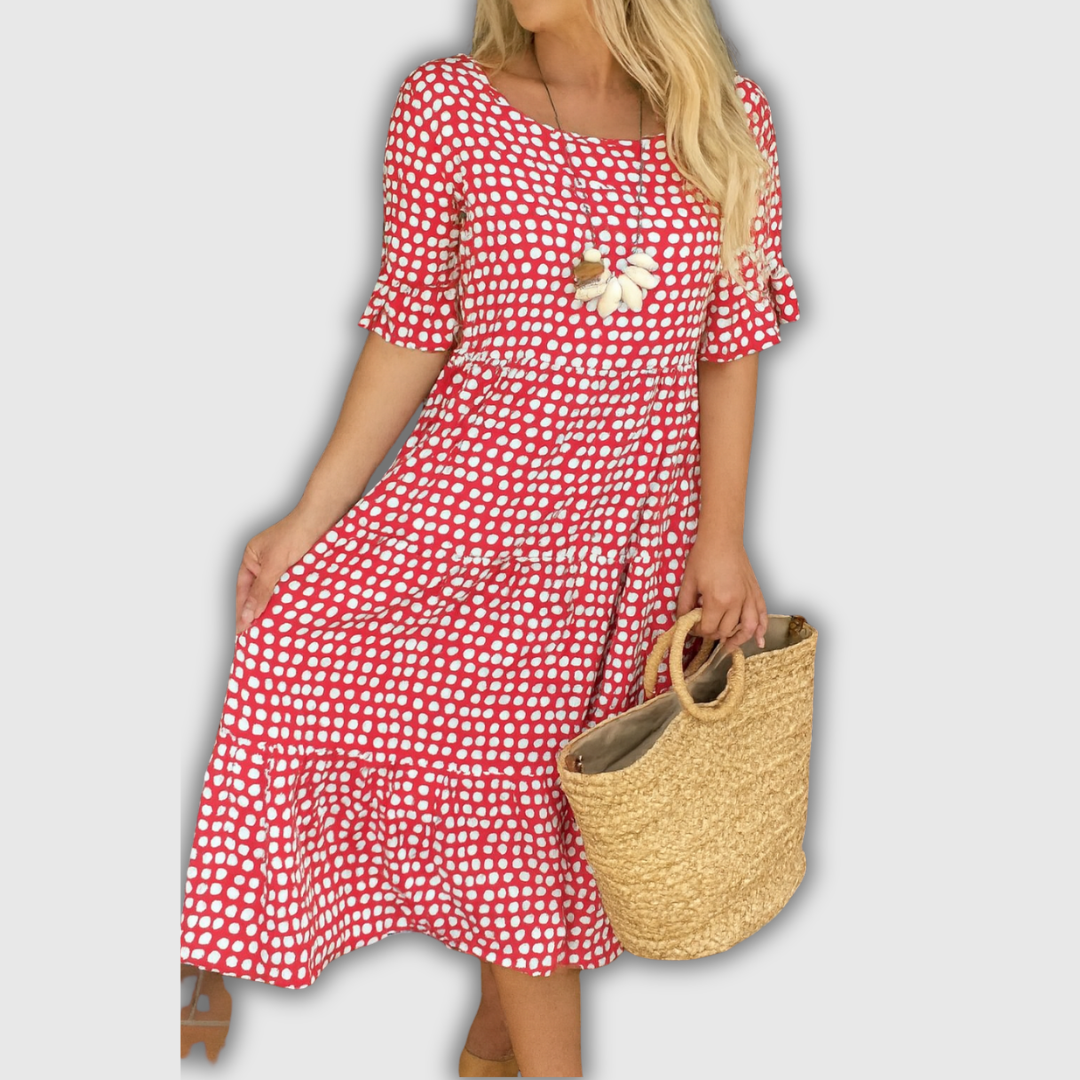 Zerelle | Vestido midi de manga corta