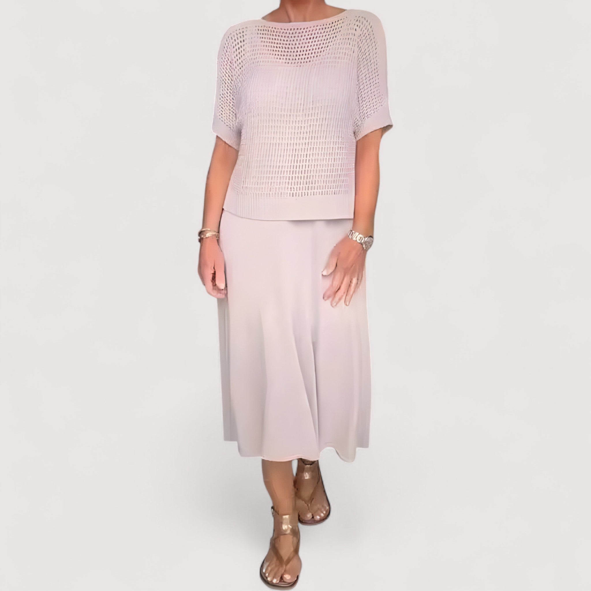 Elina | Vestido de verano chic con top de punto