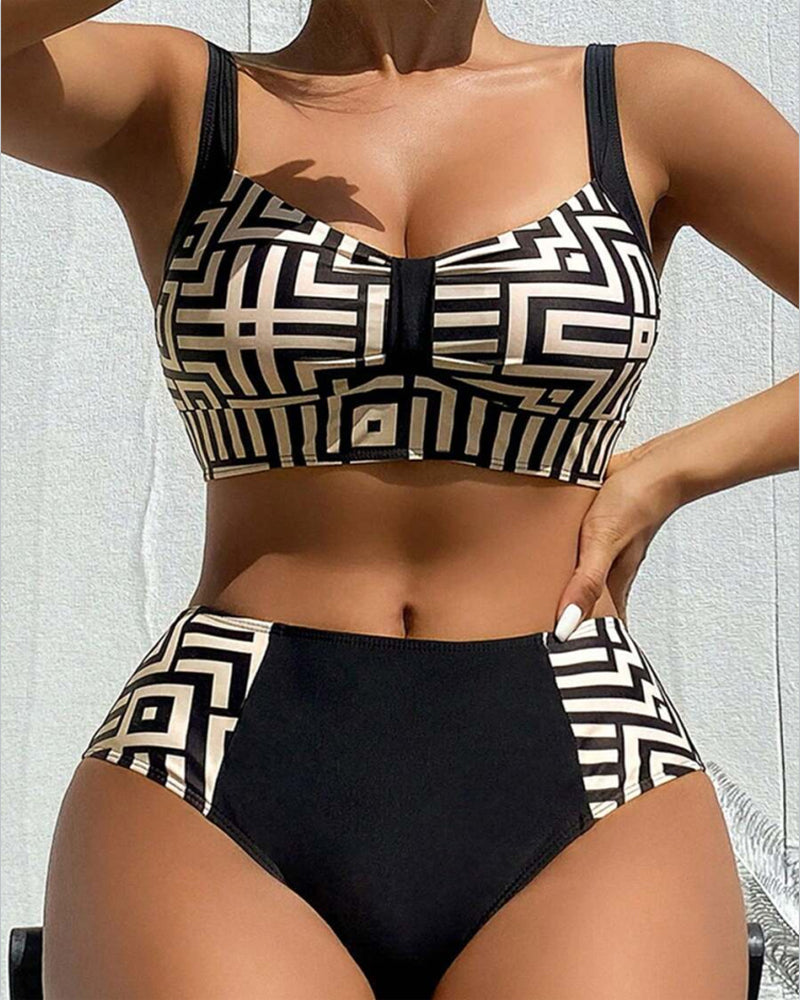 Helena - Bikini elegante de dos piezas con estampado