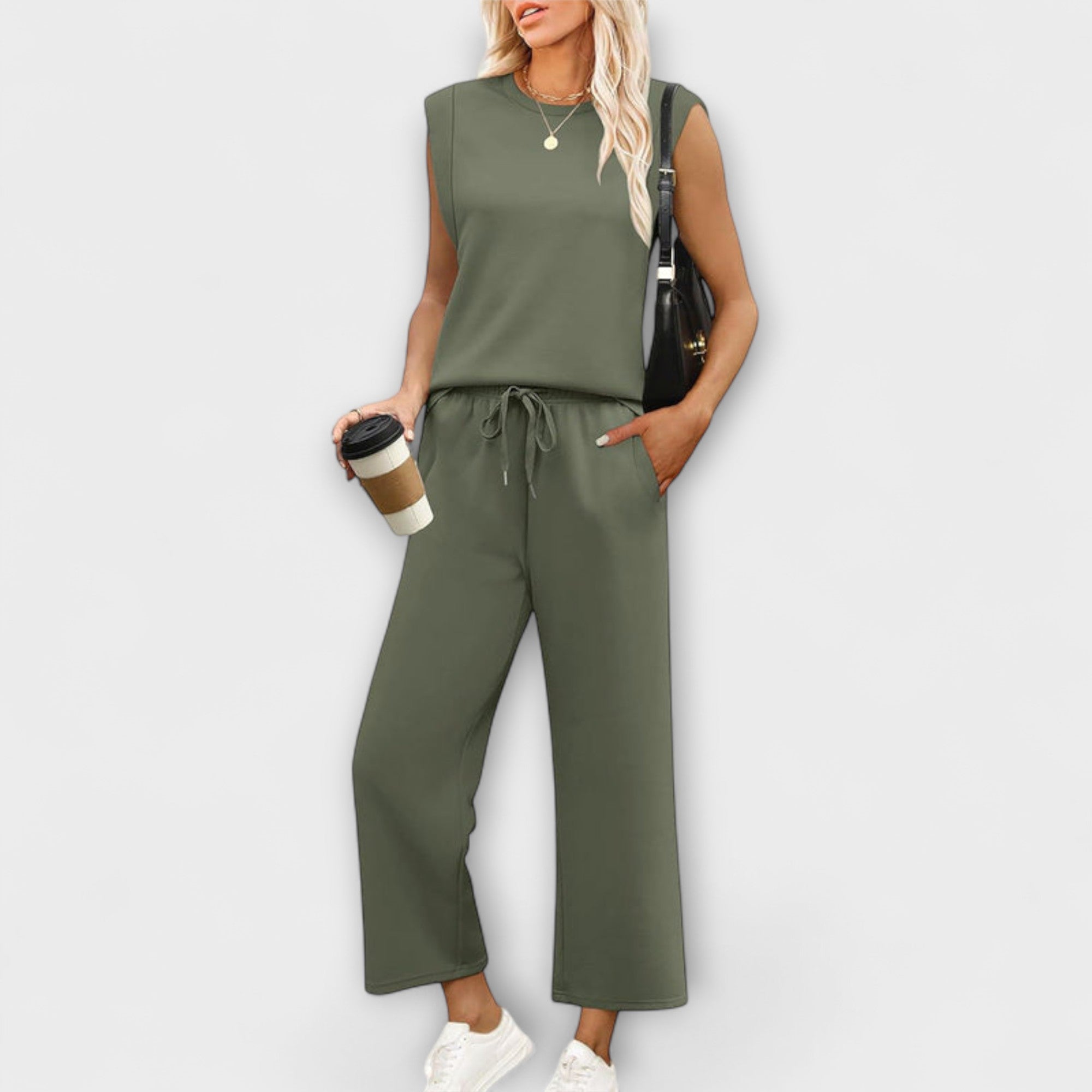Lourdes - Conjunto de dos piezas para mujer, elegante