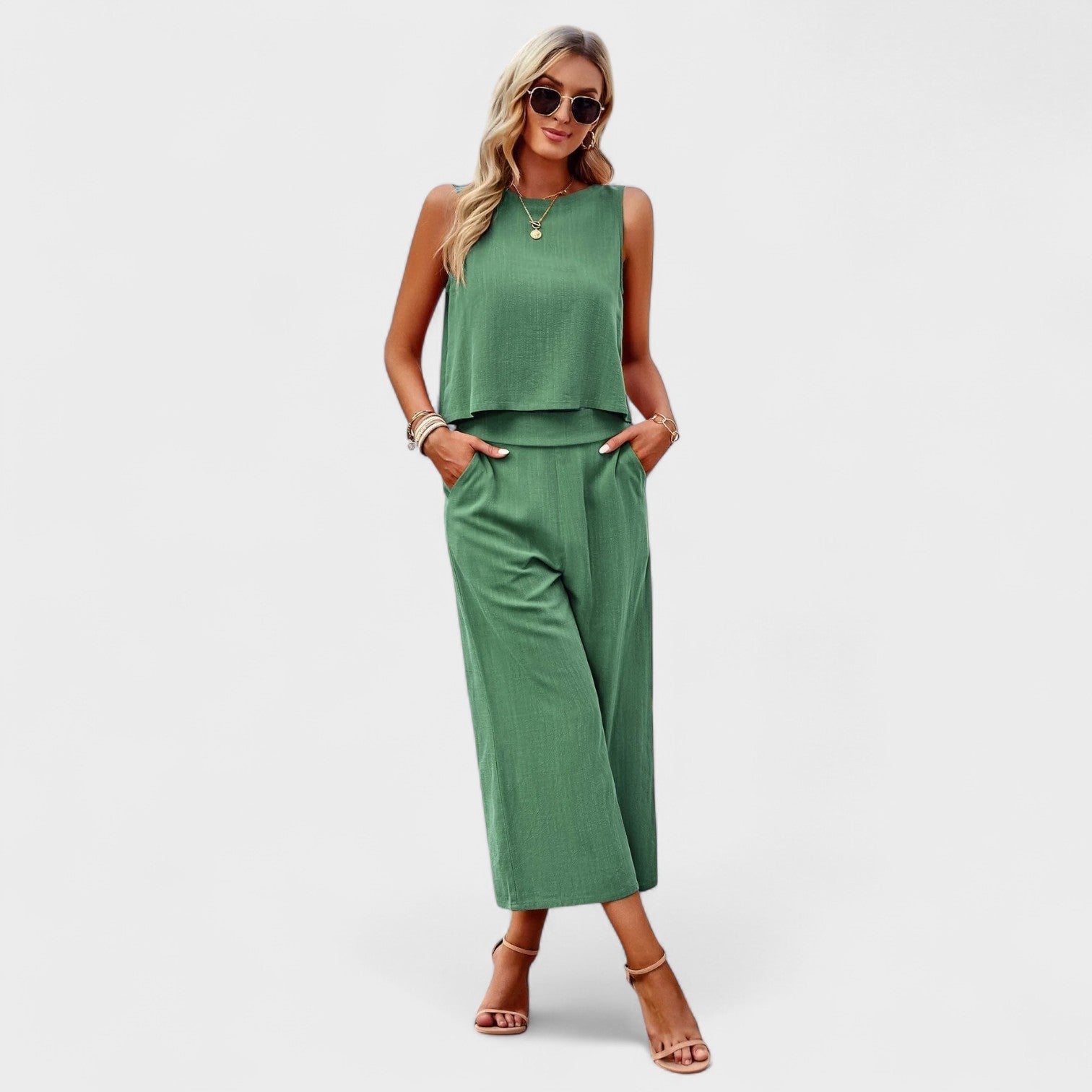 Conjunto de lino Mónica — elegante y suave