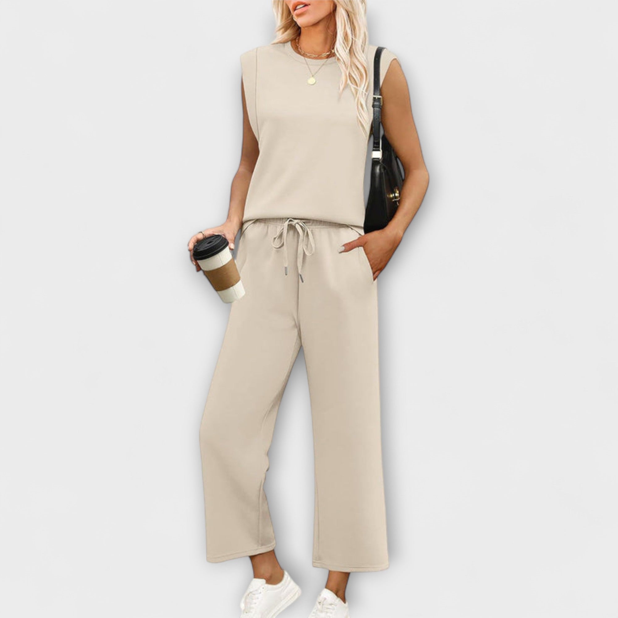 Lourdes - Conjunto de dos piezas para mujer, elegante