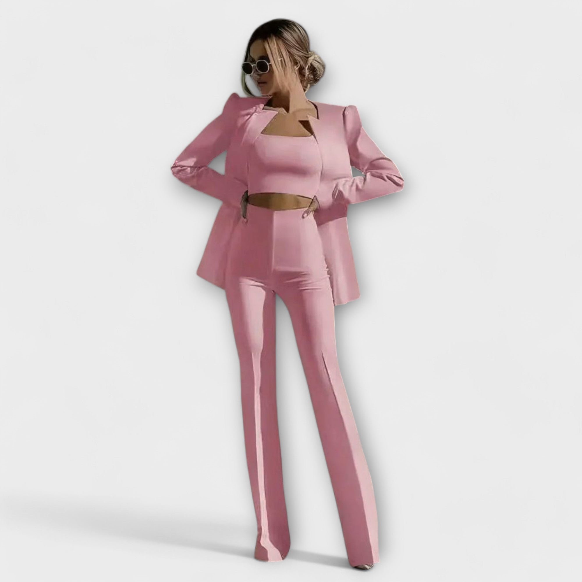 Selina - Conjunto de 3 piezas Chic: Blazer, Top y Pantalones