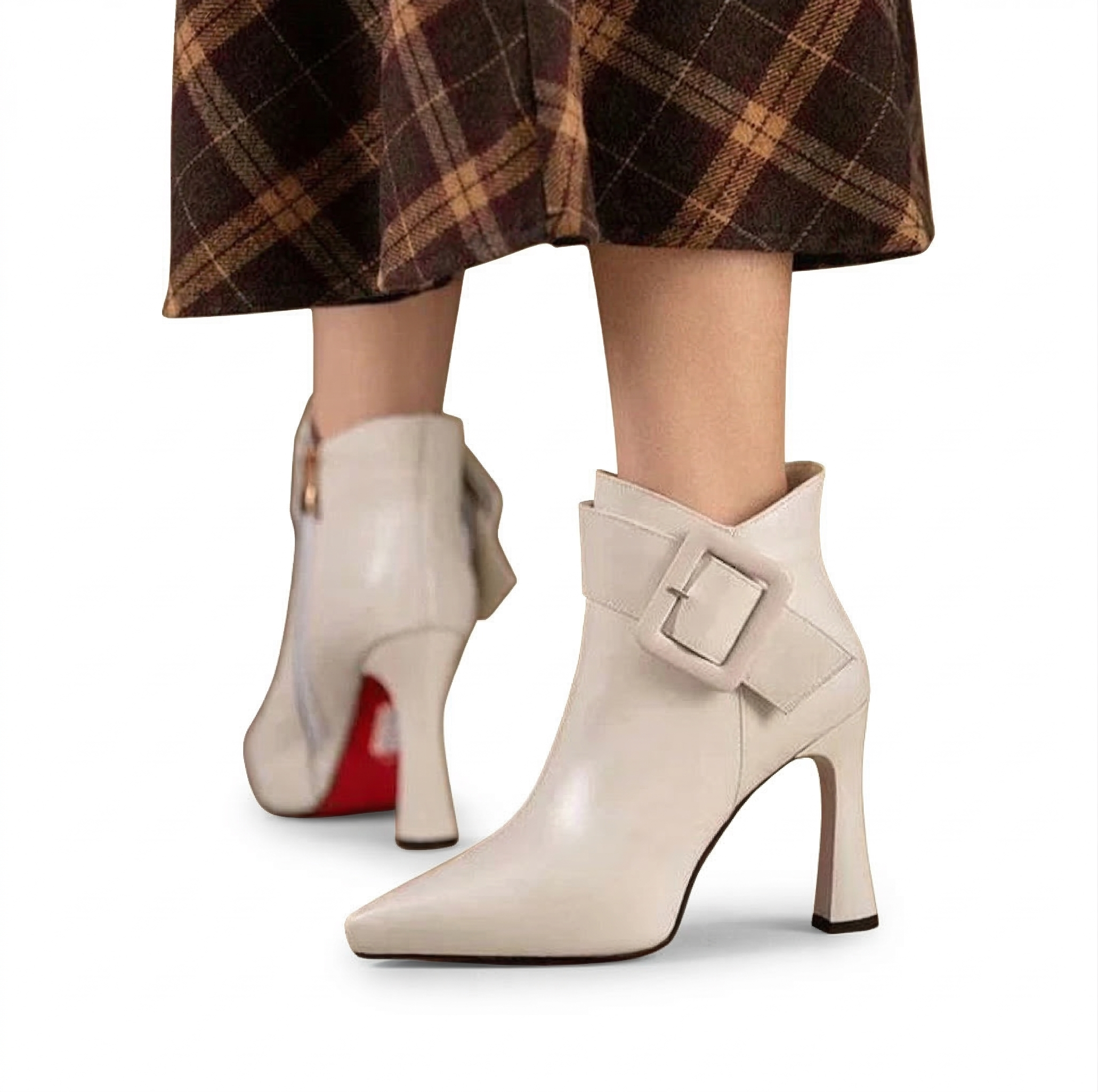 Constança | Botines de Tacón Alto con Hebilla - Elegancia y Estilo
