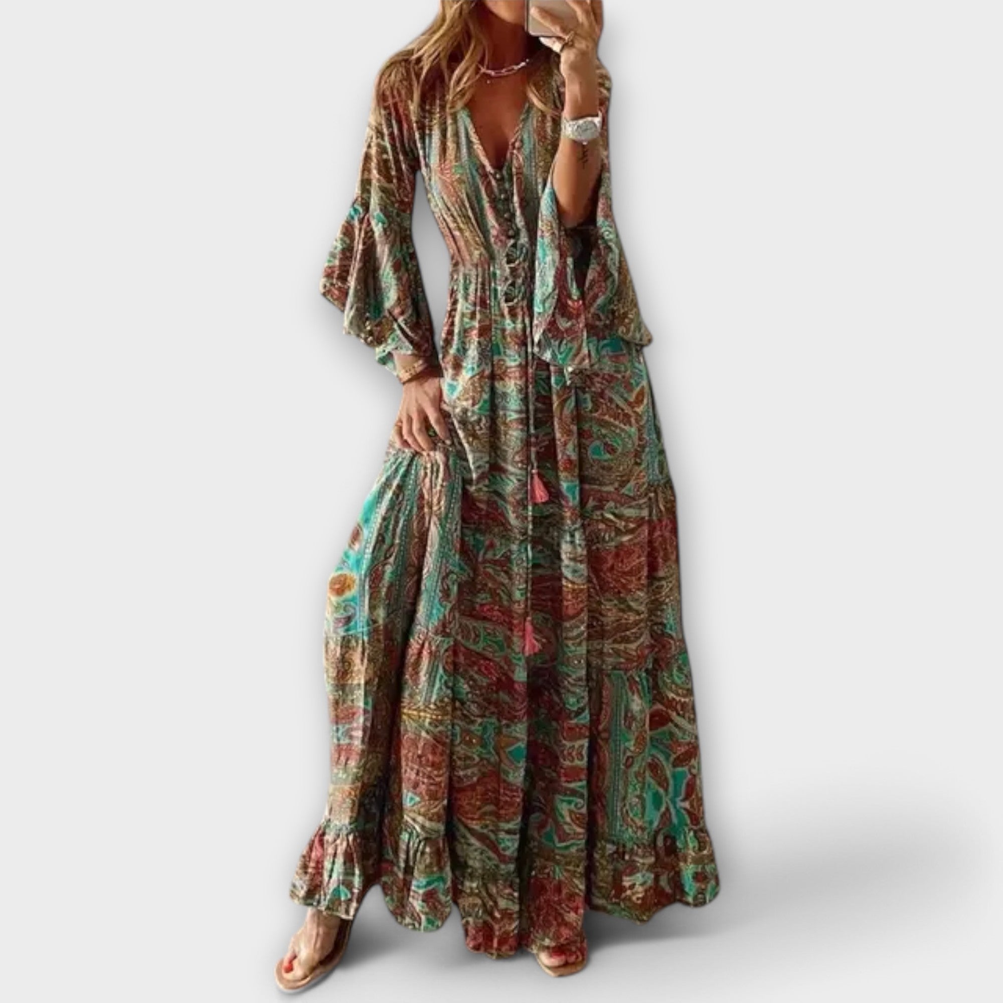 Sariah - Vestido maxi cómodo