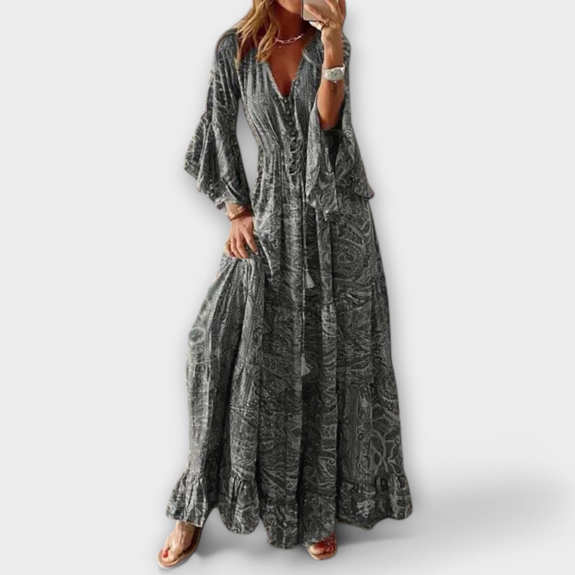 Sariah - Vestido maxi cómodo