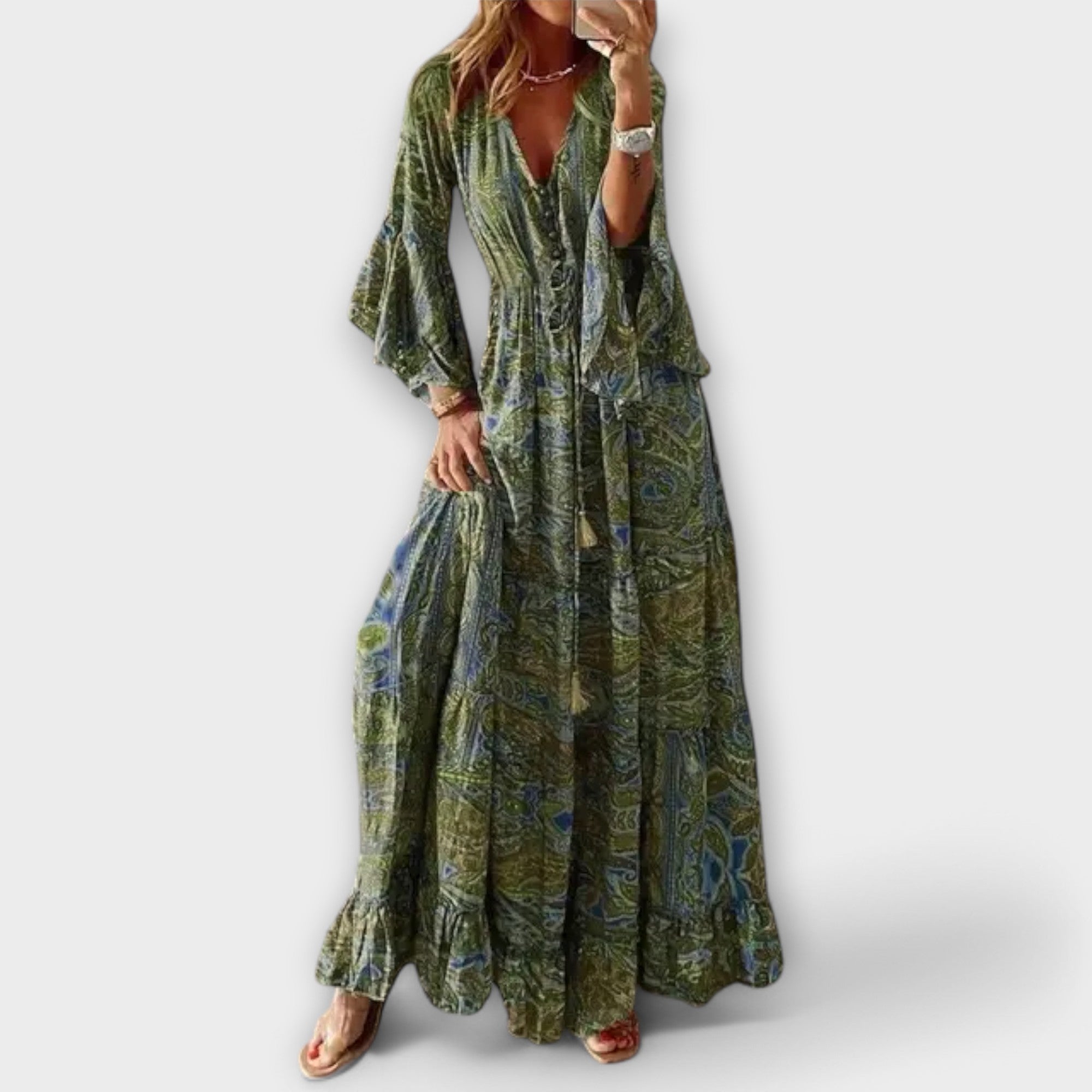 Sariah - Vestido maxi cómodo