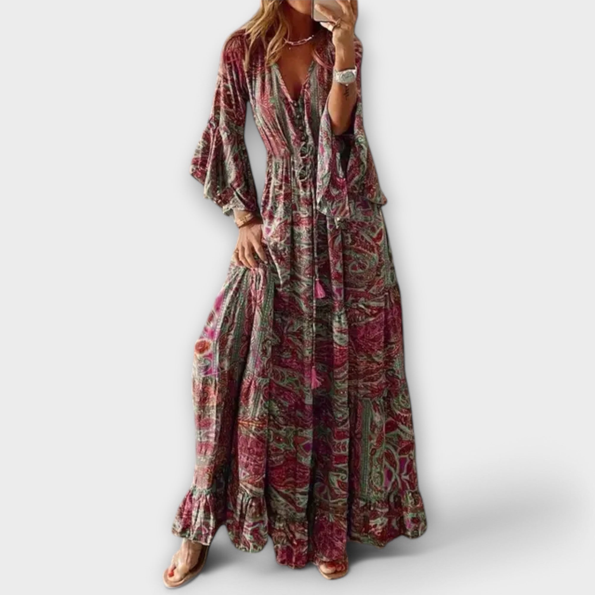 Sariah - Vestido maxi cómodo