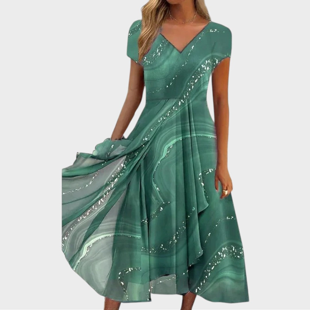 Isha | Vestido midi elegante con escote en V