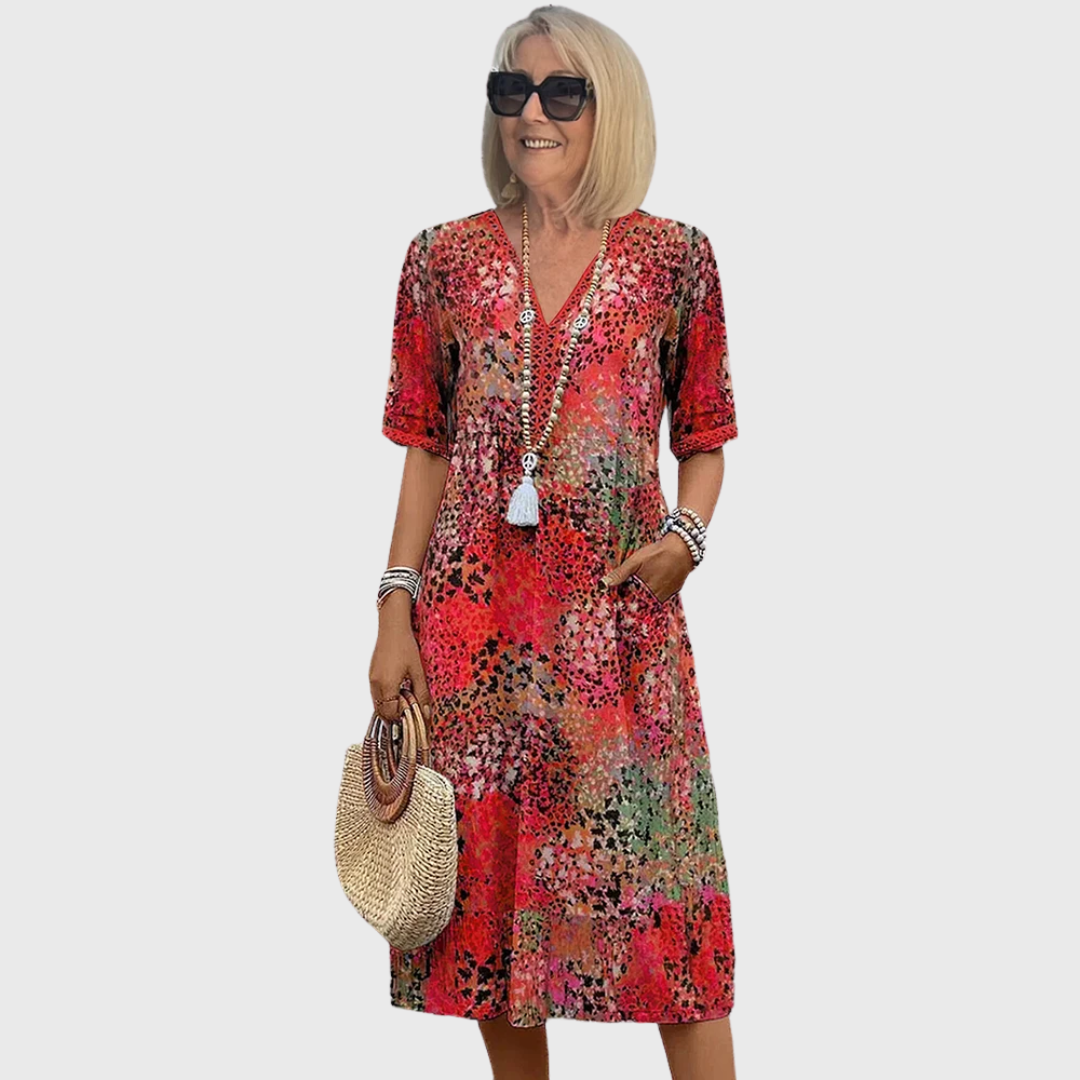 Colette | Vestido midi vibrante