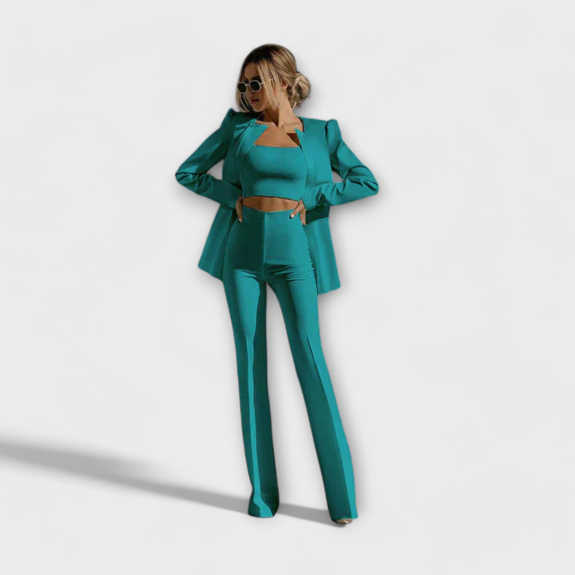 Selina - Conjunto de 3 piezas Chic: Blazer, Top y Pantalones