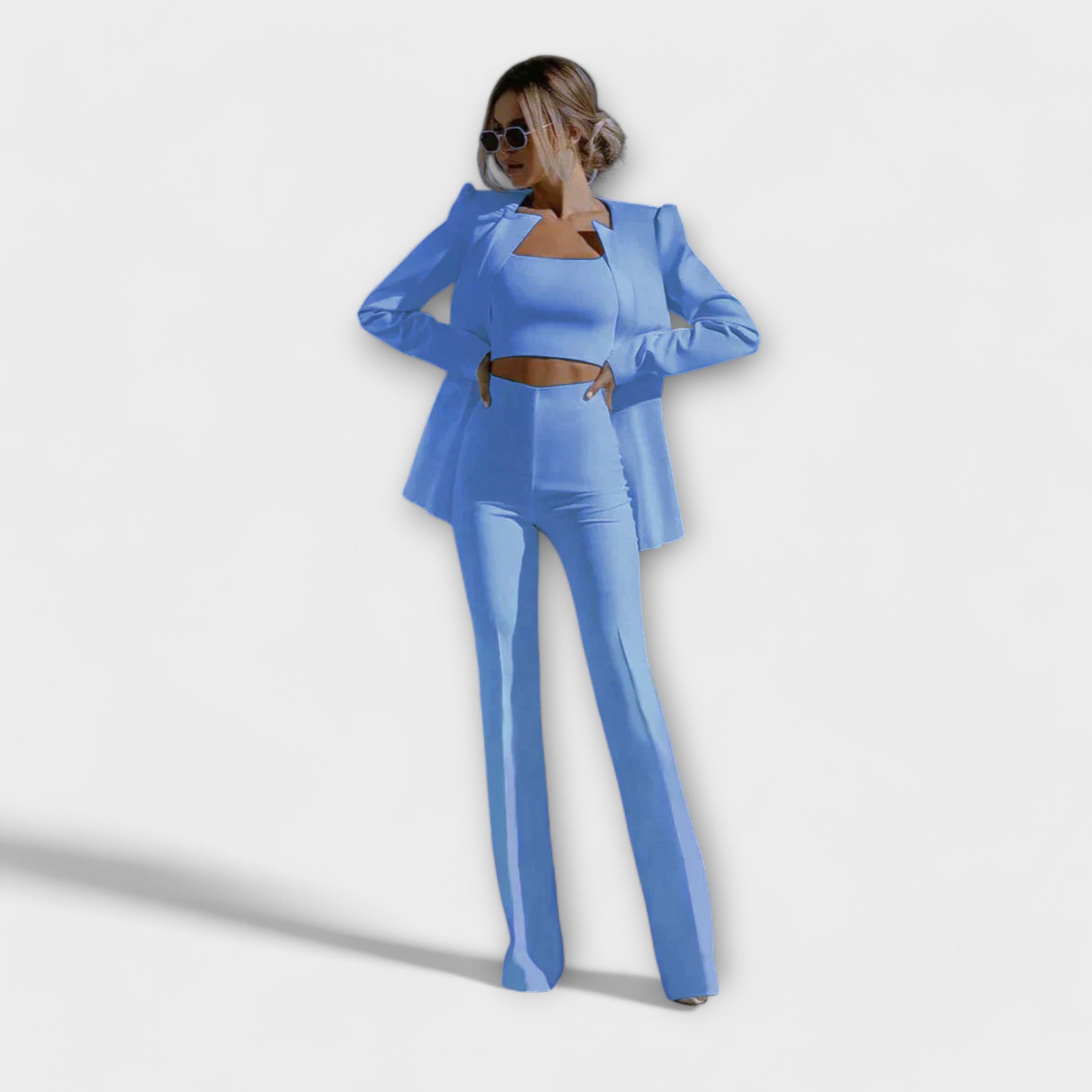 Selina - Conjunto de 3 piezas Chic: Blazer, Top y Pantalones