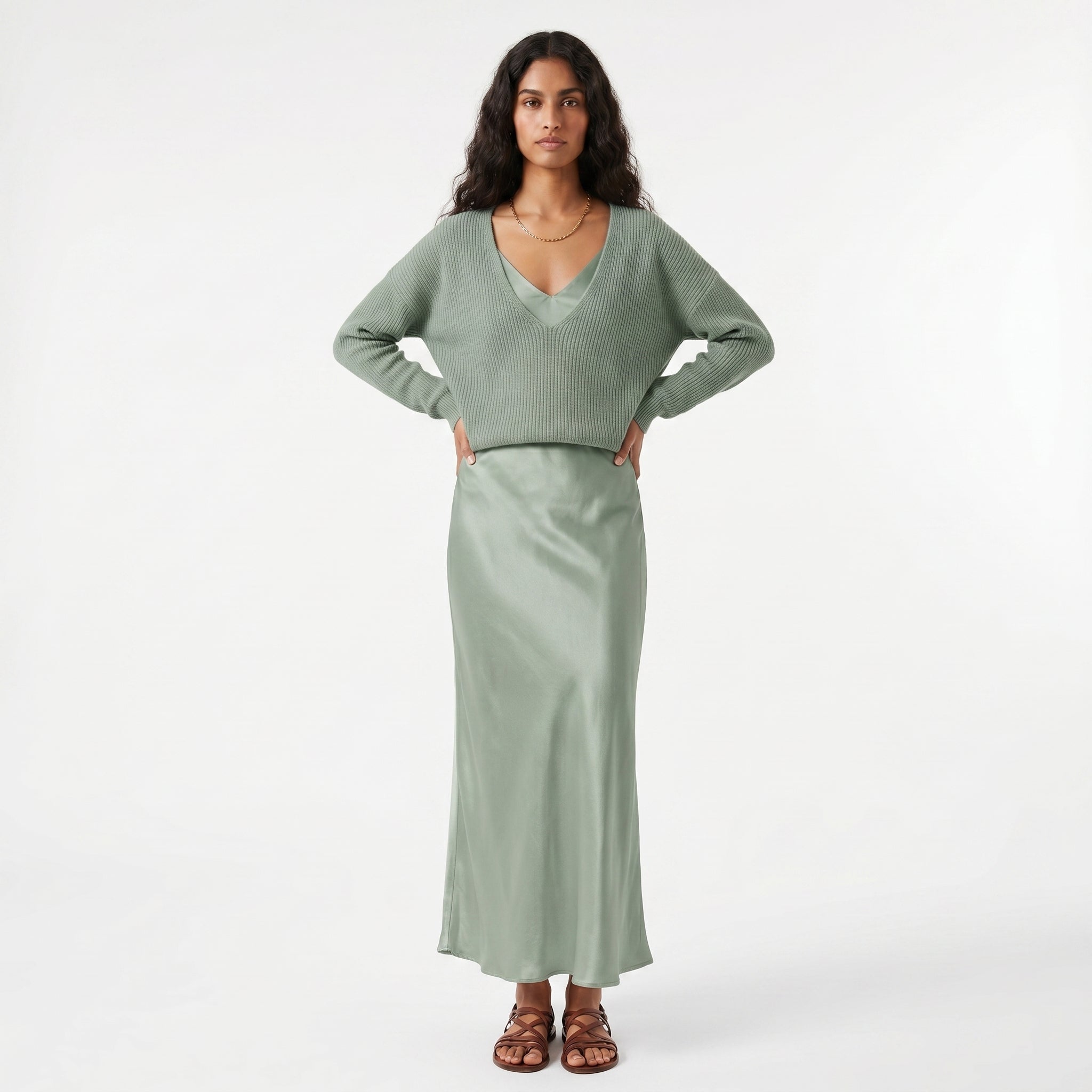 Matilde - Conjunto de Vestido y Camisón en Punto Suave