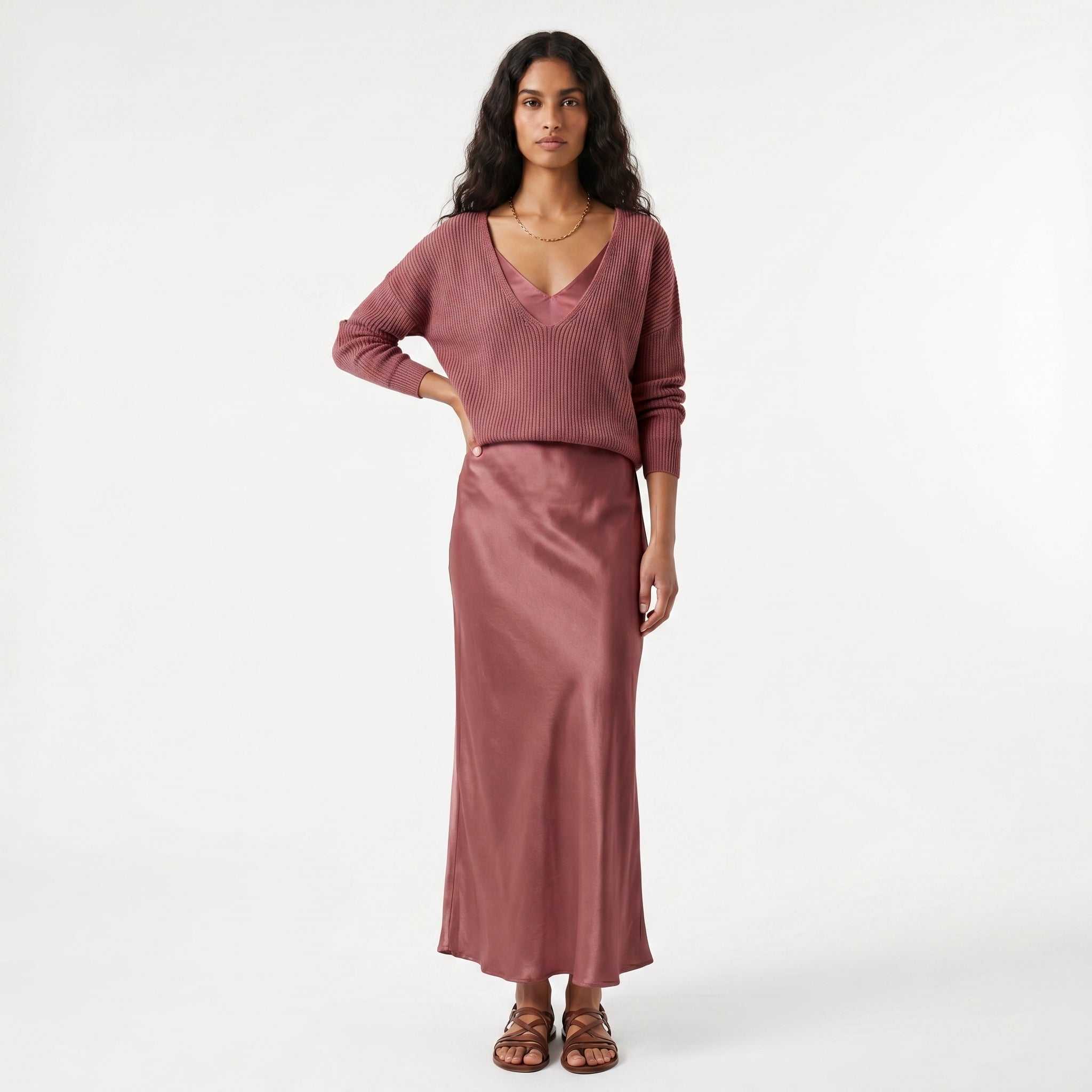 Matilde - Conjunto de Vestido y Camisón en Punto Suave