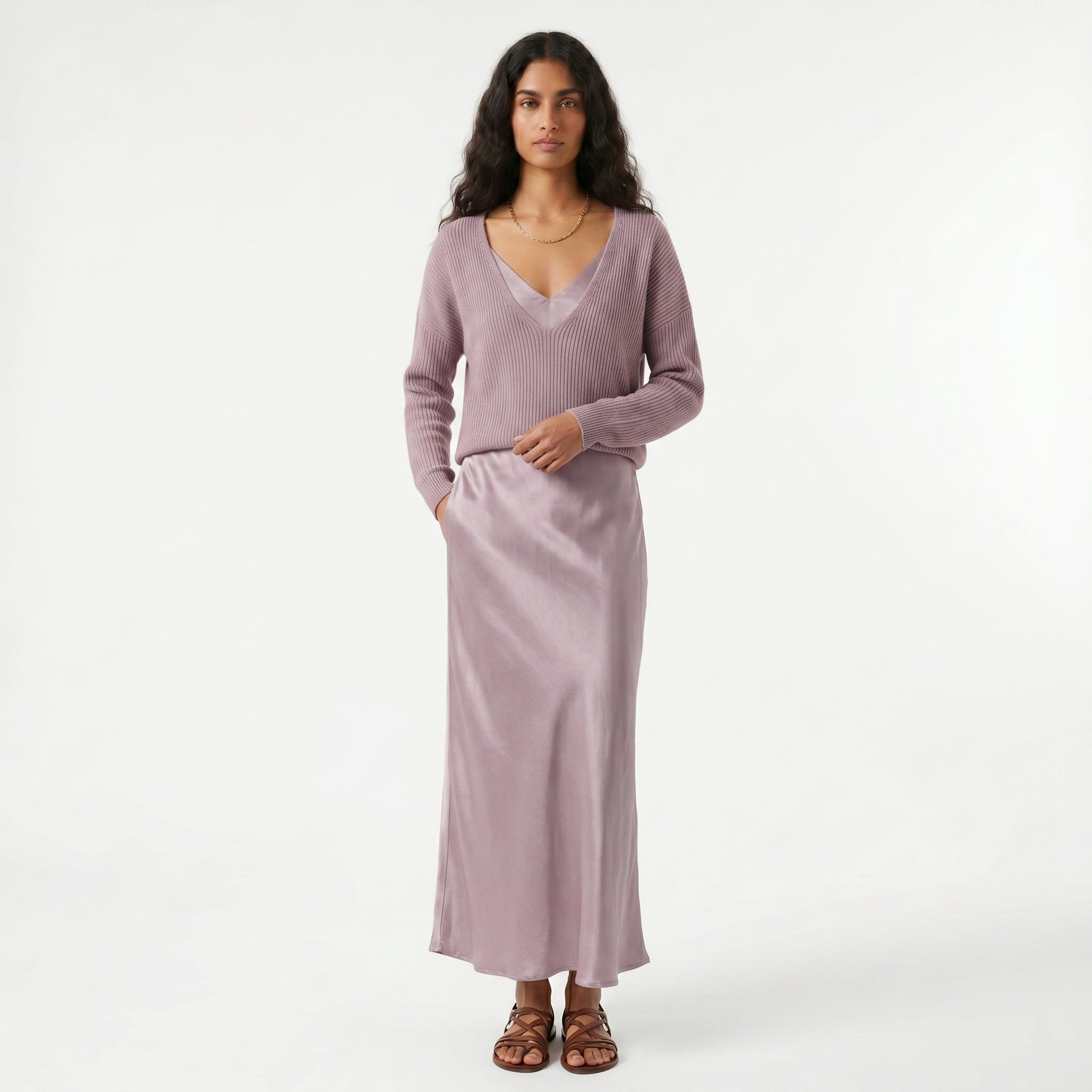 Matilde - Conjunto de Vestido y Camisón en Punto Suave