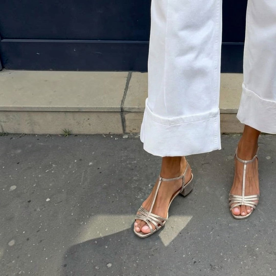 Allegra | Sandalias Doradas: Elegancia Diaria para Cada Día