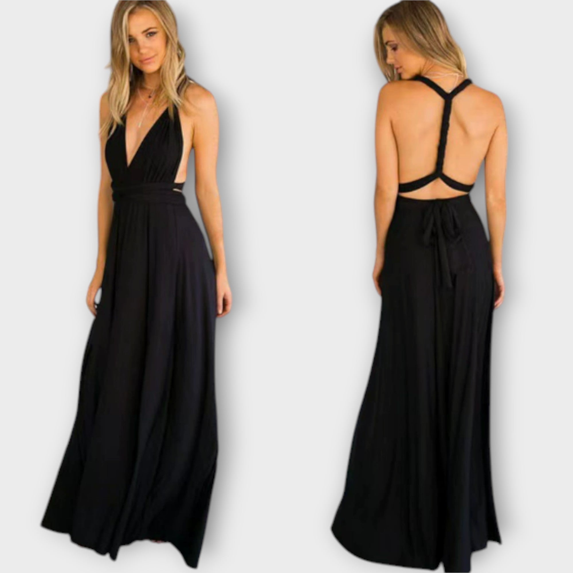 Zara - Vestido maxi envolvente