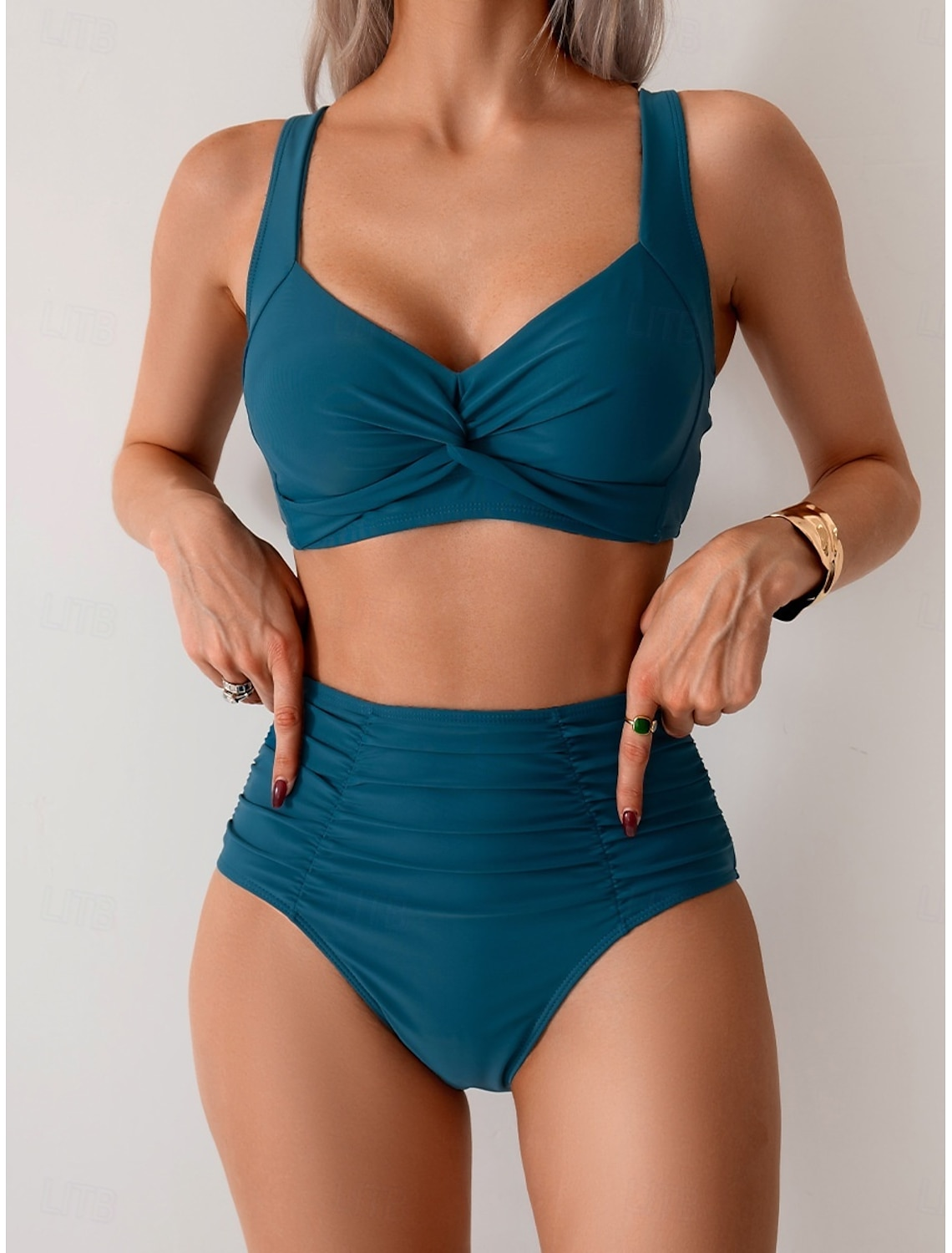 Fátima - Bikini de tela con pliegues