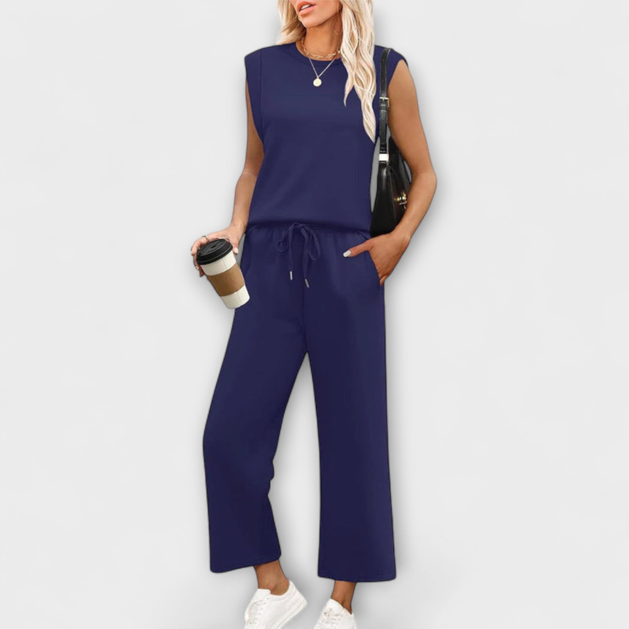 Lourdes - Conjunto de dos piezas para mujer, elegante