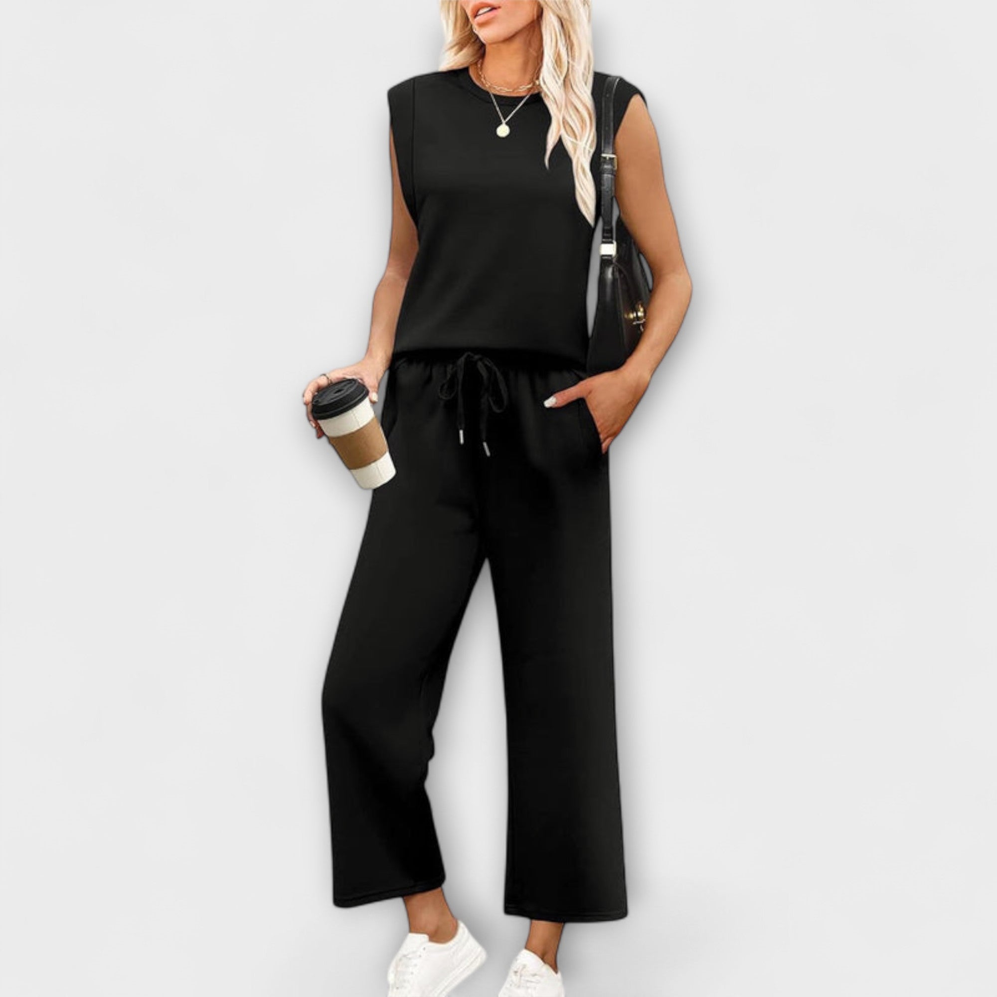 Lourdes - Conjunto de dos piezas para mujer, elegante