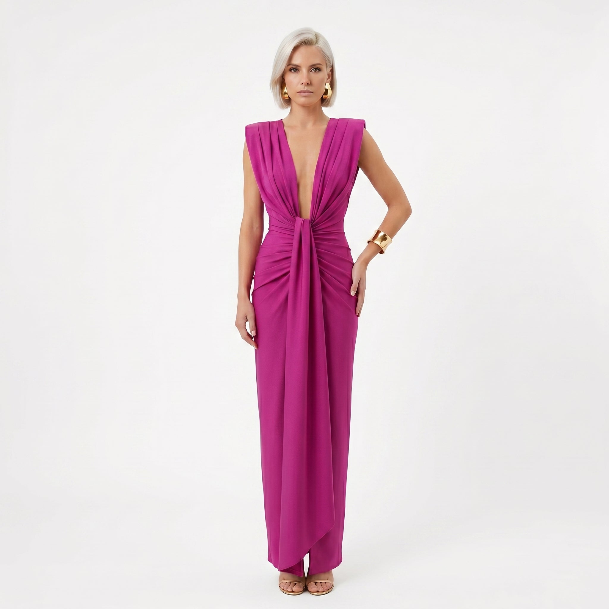 Julia - Vestido de escote abierto: Elegancia y Sofisticación