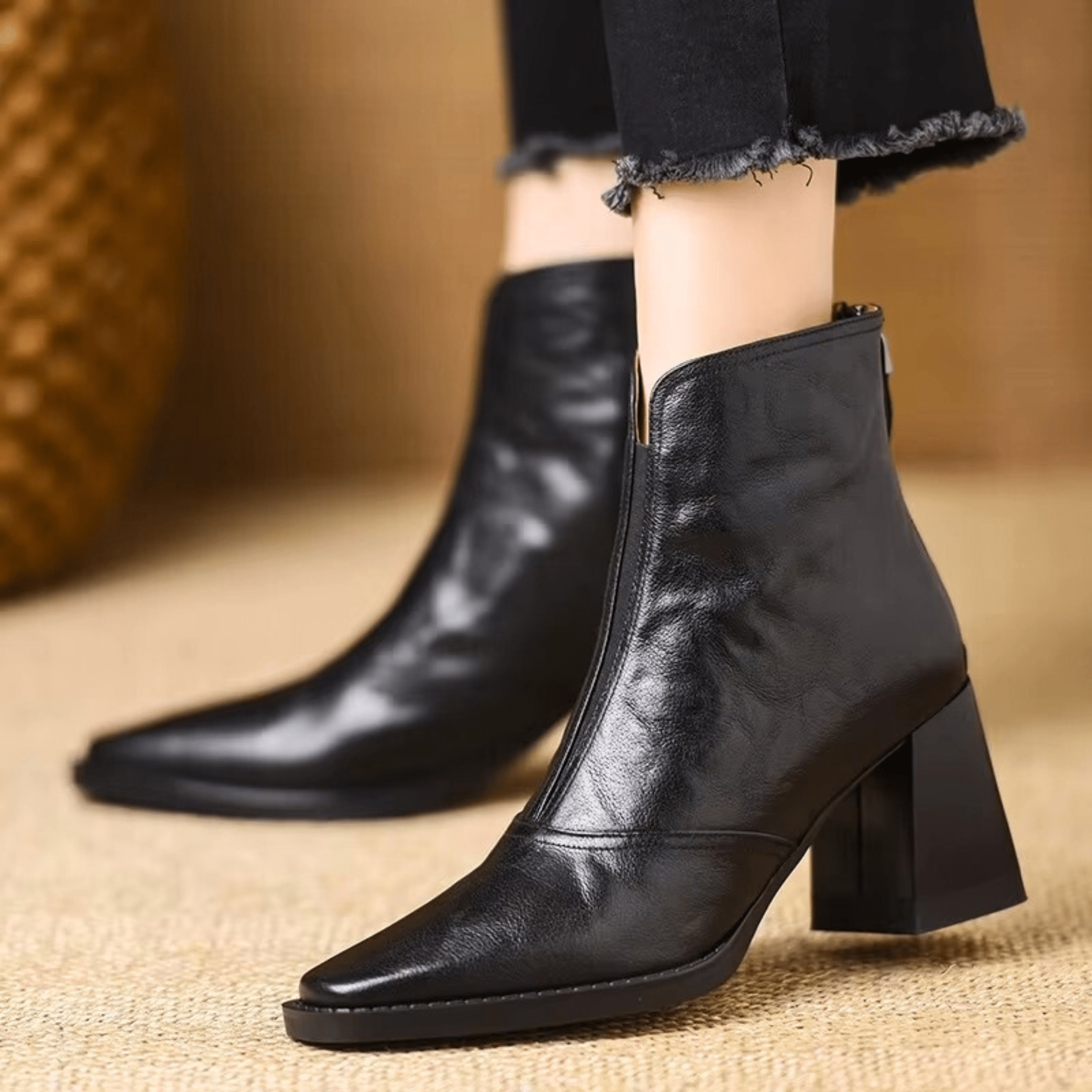 Cláudia | Botines de Lujo con Tacón Medio - Estilo y Confort